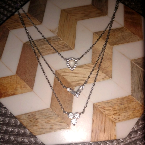 QVC Jewelry Diamonique 3 Tier Necklace Poshmark